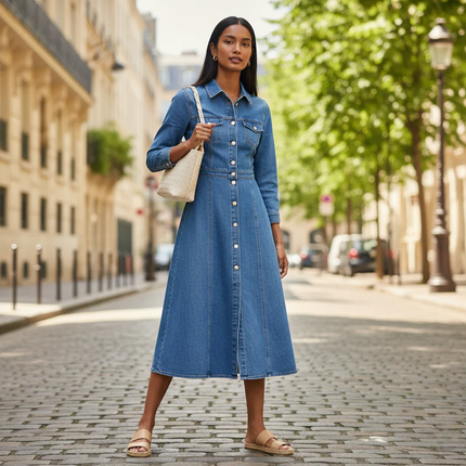 Collection image for: Robe en Jean Mi-Longue