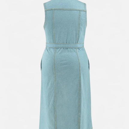 Robe en jean grande taille sans manches