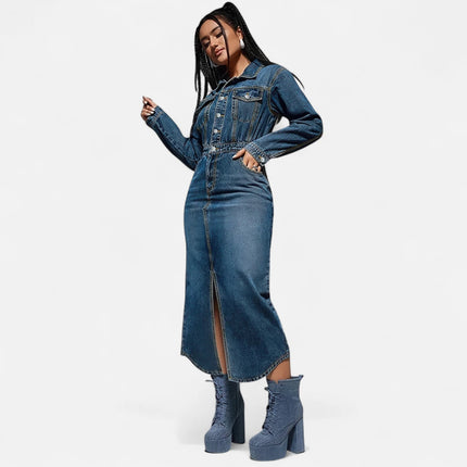 Robe en jean hiver femme