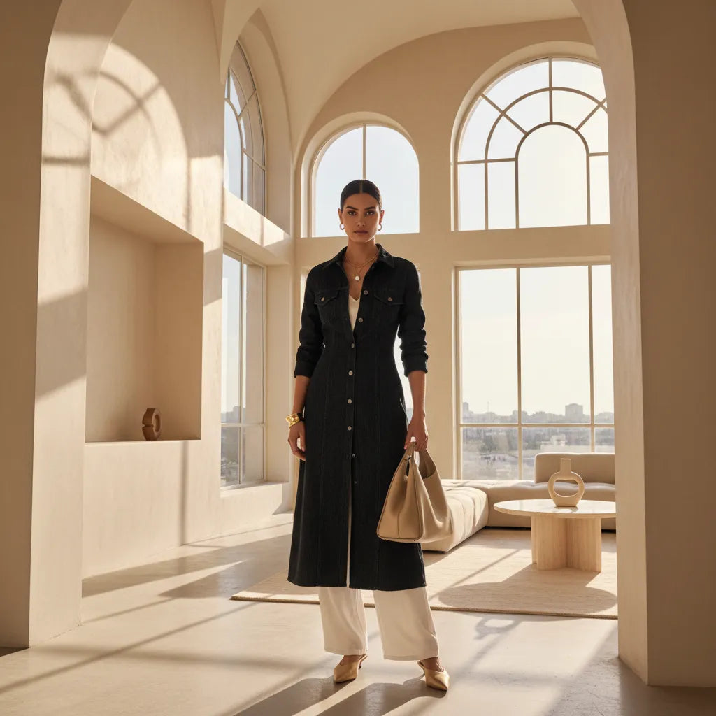 Robe en Jean Noir Image