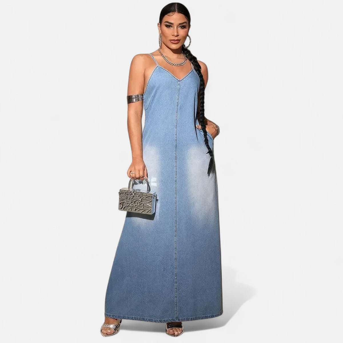 robe en jean longue grande taille