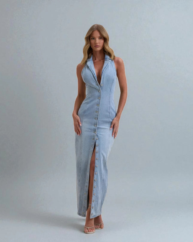 Robe Longue Bleu Jean