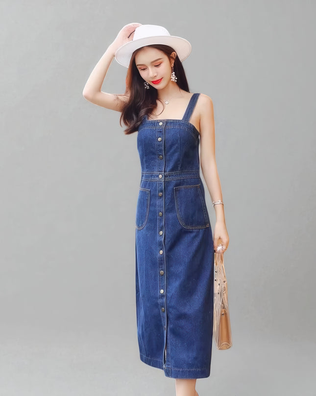 Robe Salopette en Jean Vintage Femme