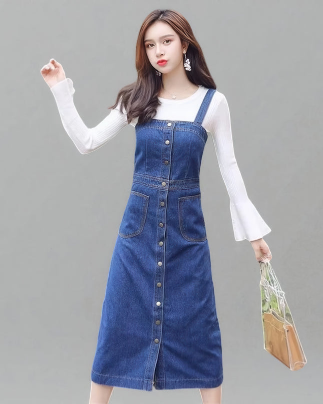 Robe Salopette en Jean Vintage Femme