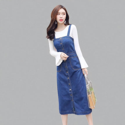 Robe Salopette en Jean Vintage Femme