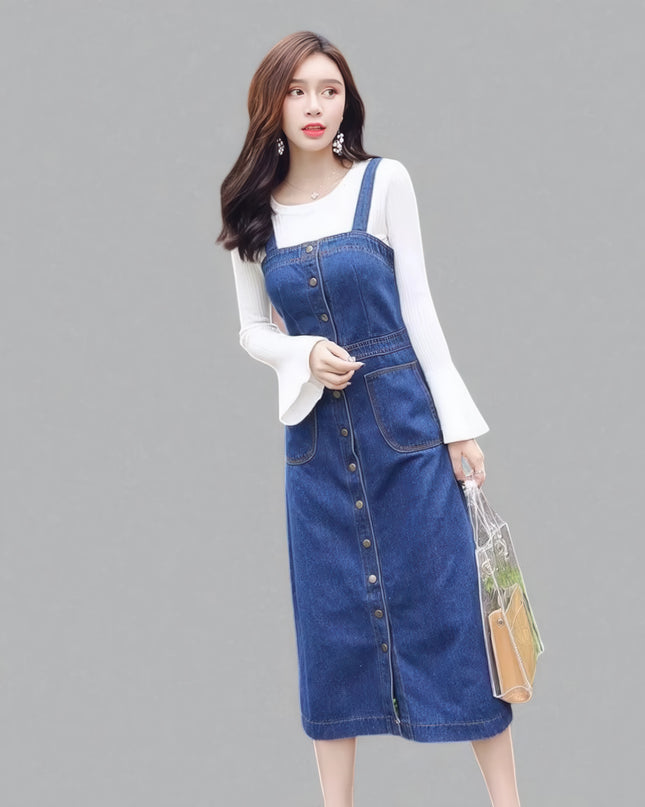 Robe Salopette en Jean Vintage Femme