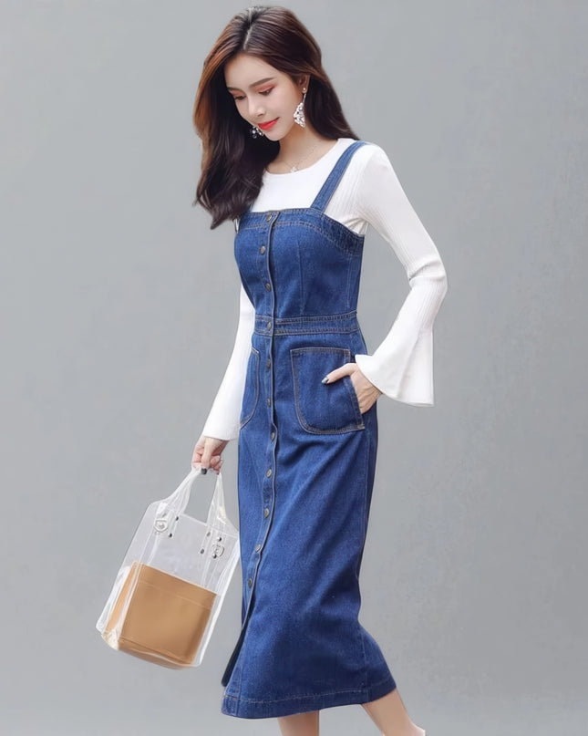 Robe Salopette en Jean Vintage Femme