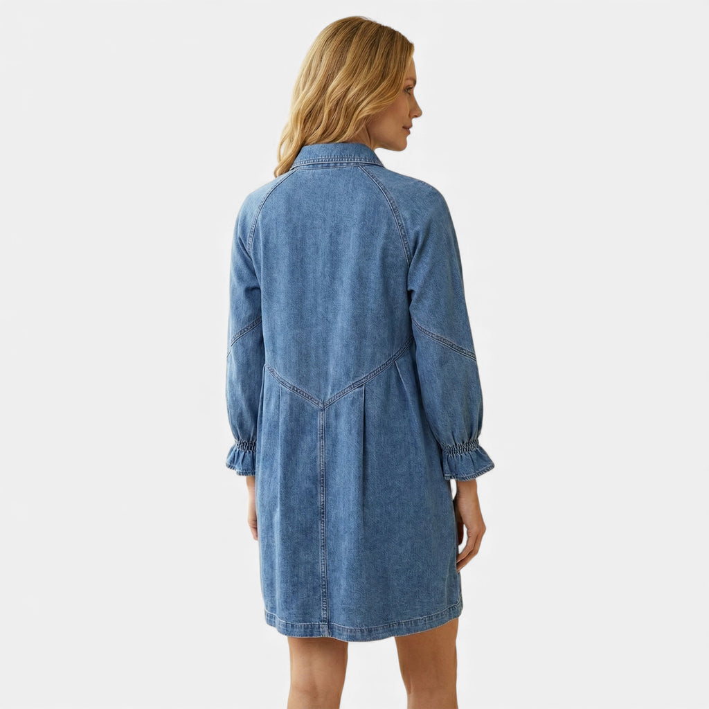 Robe chemise denim femme
