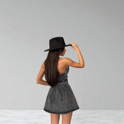 Robe en Jean Courte Sans Manche