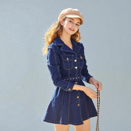 Robe Denim Manches Longues