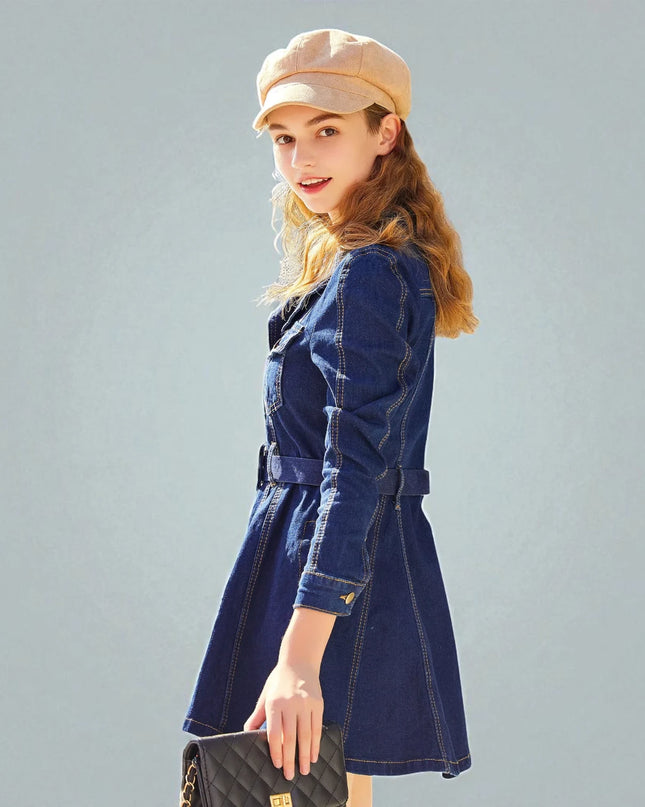 Robe Denim Manches Longues