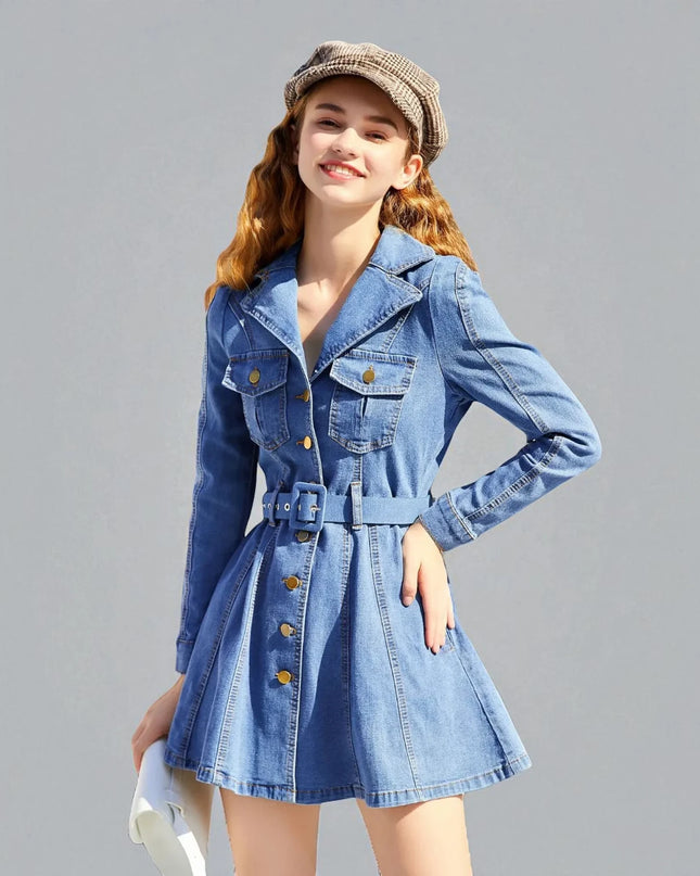 Robe en Jean Boutonnée