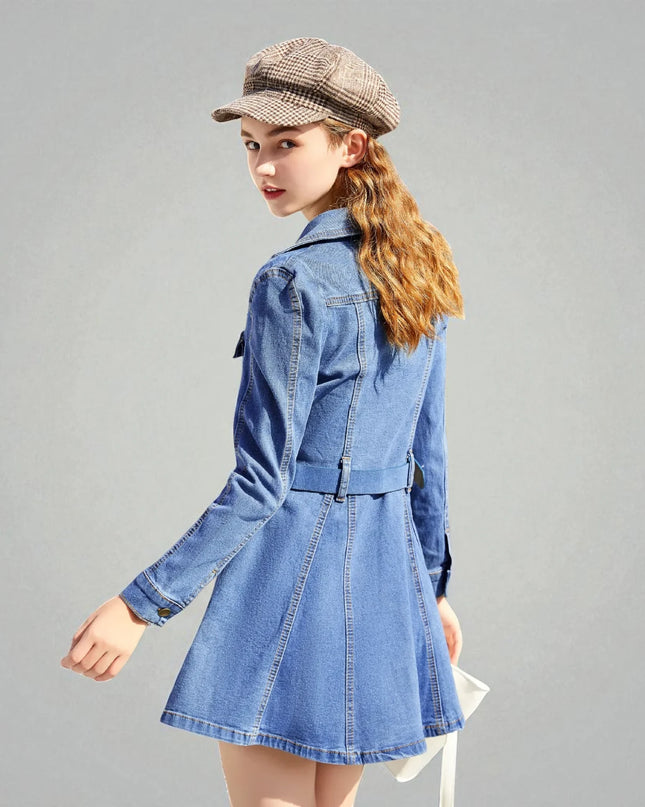 Robe en Jean Boutonnée