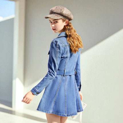 Robe en Jean Mini avec Ceinture