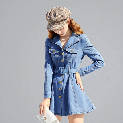 Robe en Jean Boutonnée