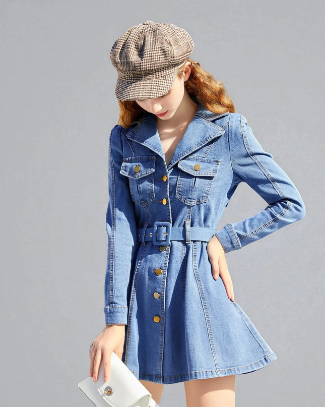 Robe en Jean Boutonnée