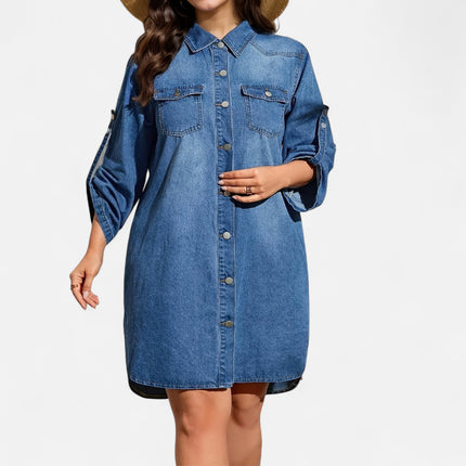 Robe en jean décontractée grande taille