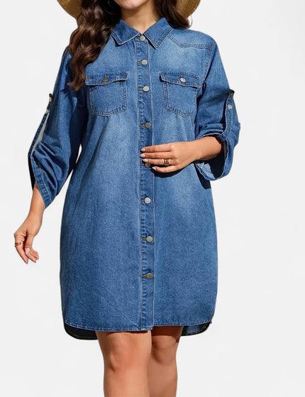 Robe en jean décontractée grande taille