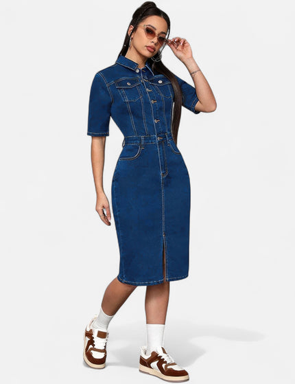 Robe en jean grande taille moulante