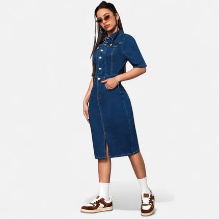 Robe en jean grande taille moulante