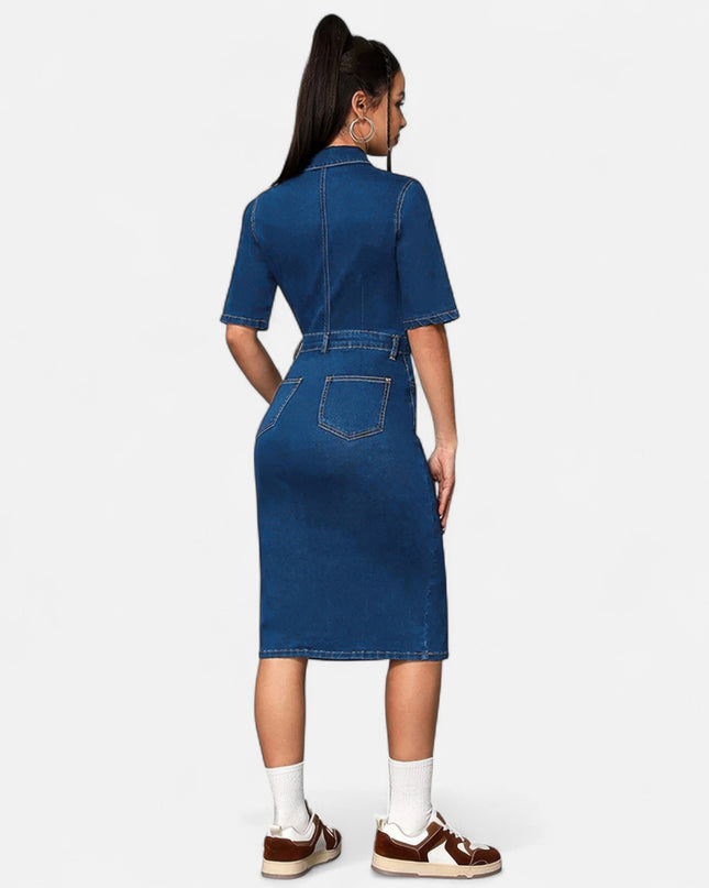 Robe en jean grande taille moulante