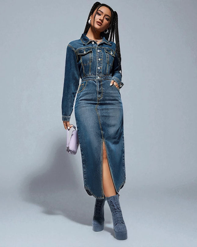 Robe en jean hiver femme
