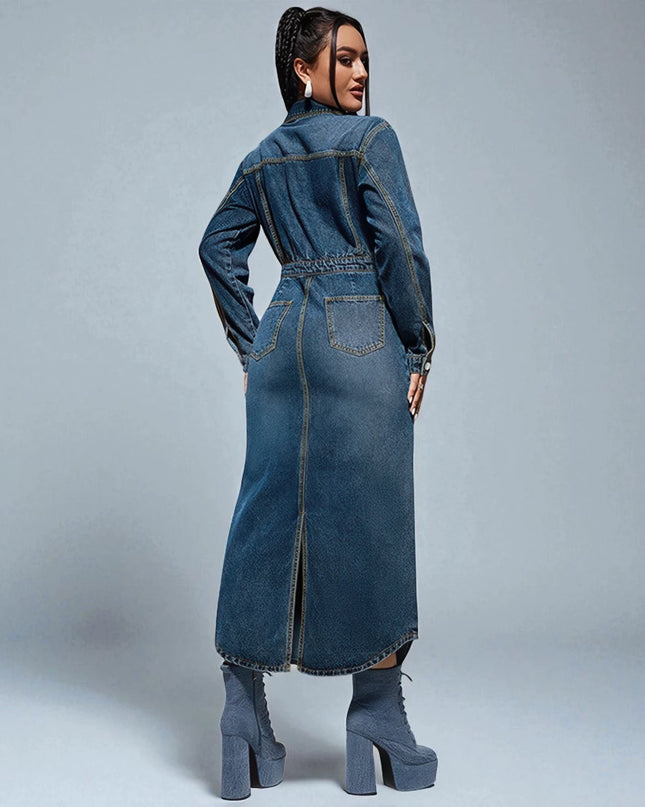 Robe en jean hiver femme