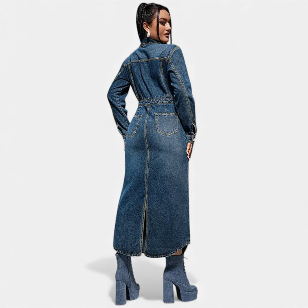 Robe en jean hiver femme