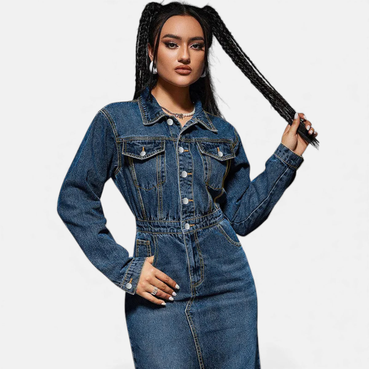 Robe en jean hiver femme