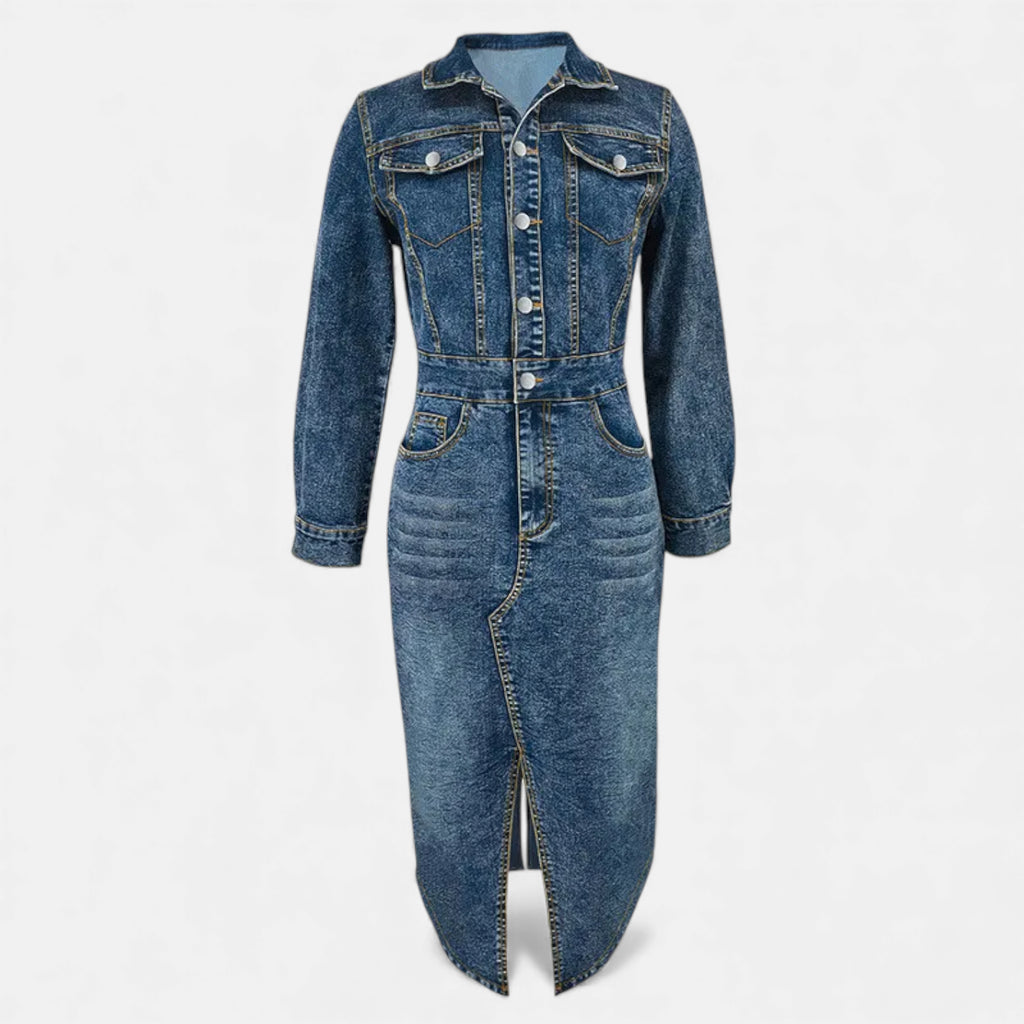 Robe en jean hiver femme