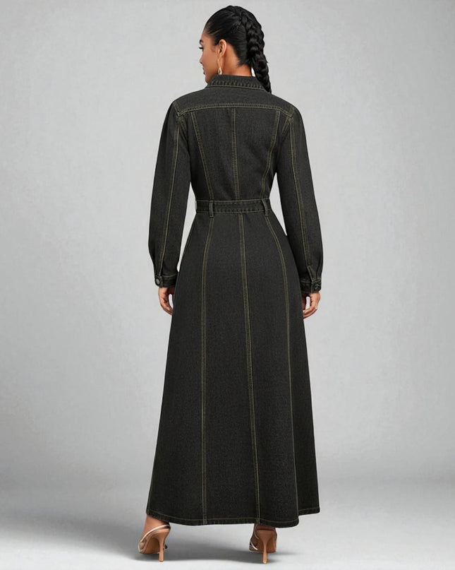 Robe noir en jean