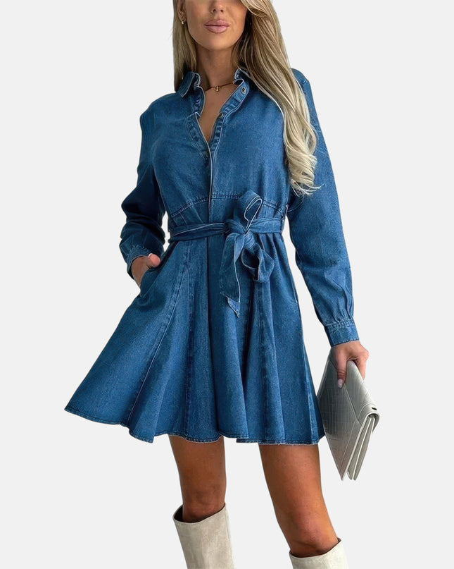 Robe patineuse en jean