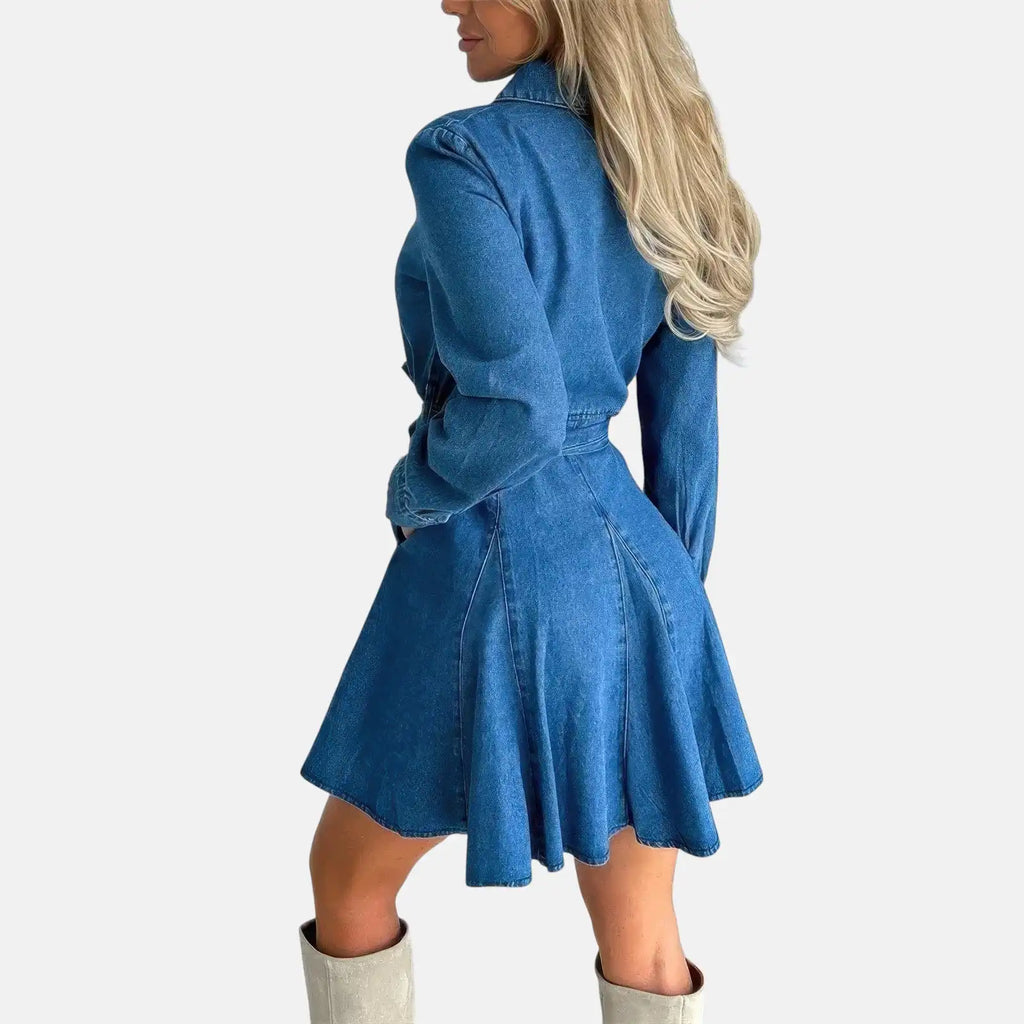Robe patineuse en jean