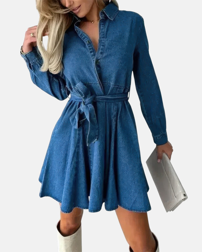 Robe patineuse en jean