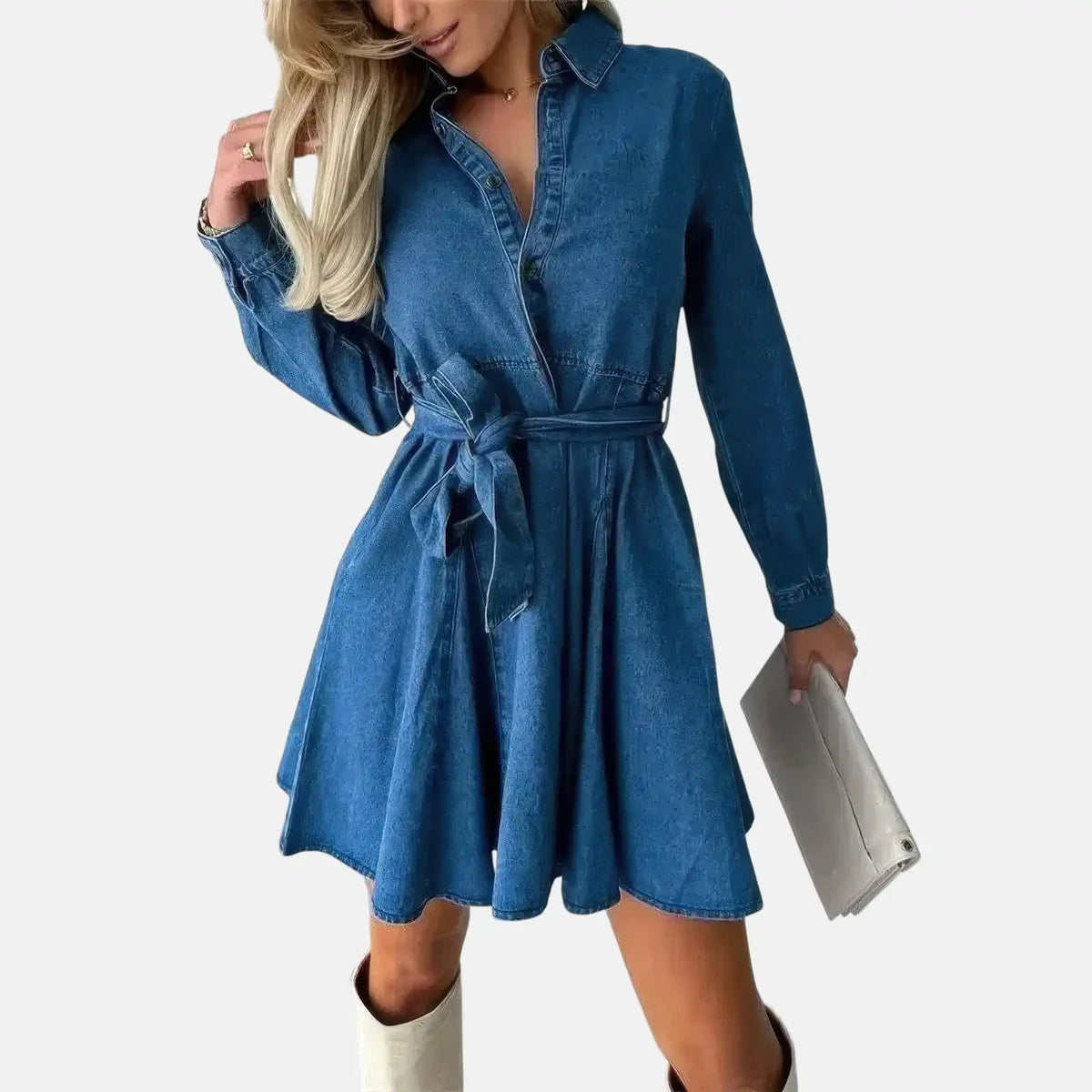 Robe patineuse en jean