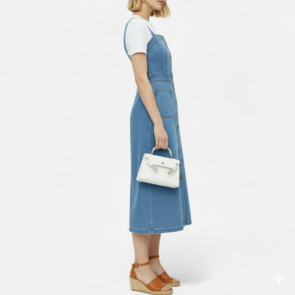 Robe tablier en jean