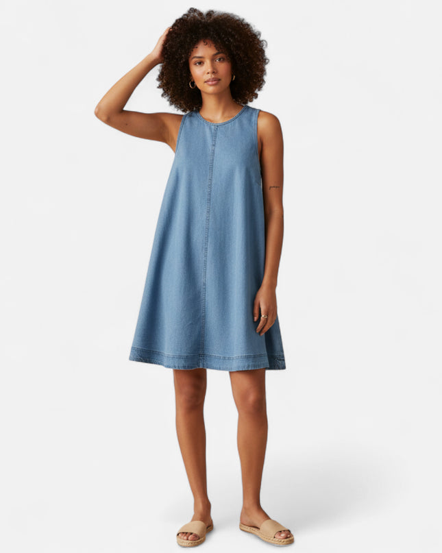 Robe trapèze en jean