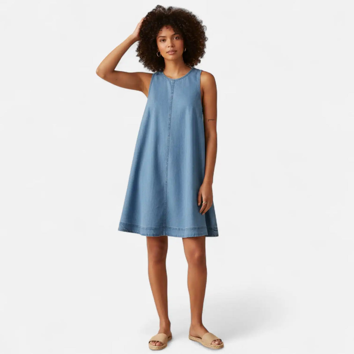 Robe trapèze en jean