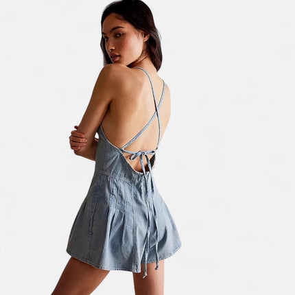 Combinaison en jean short