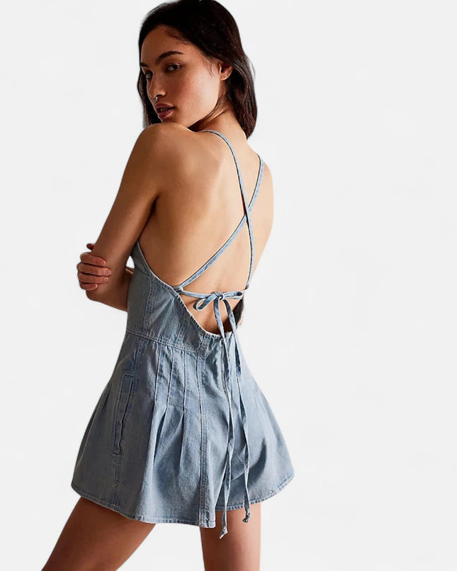 Combinaison en jean short