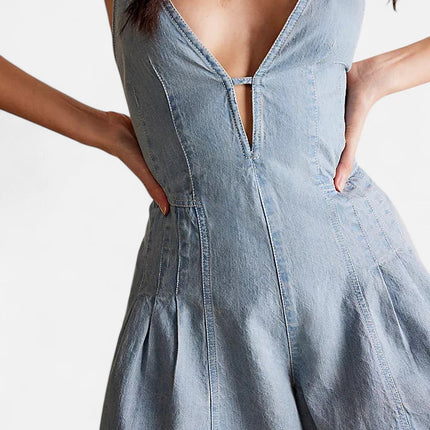 Combinaison en jean short