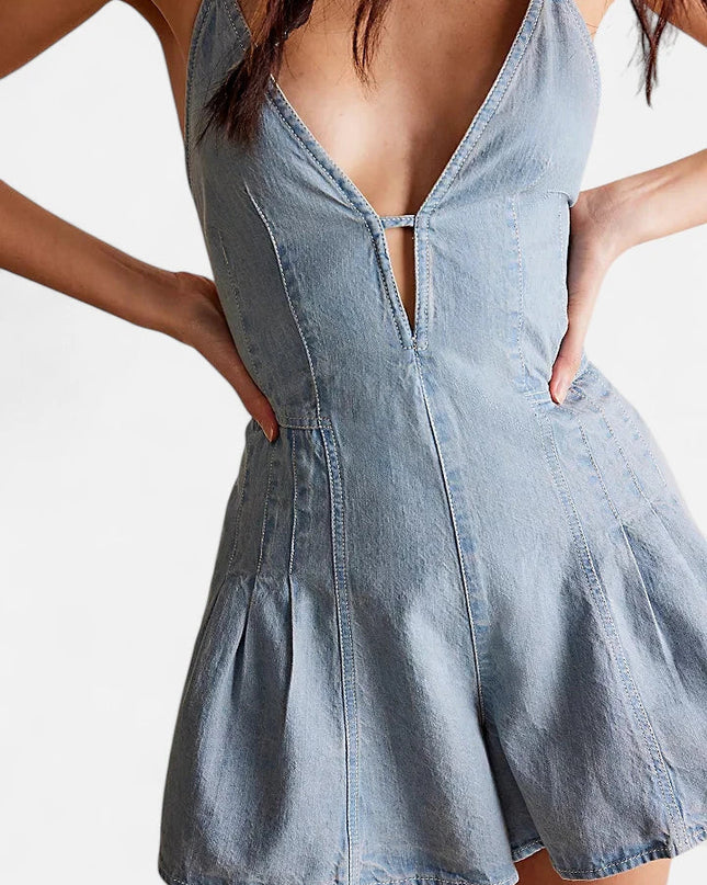 Combinaison en jean short
