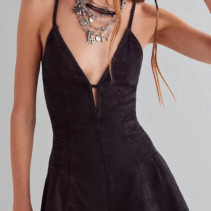 Combishort en Jean Noir