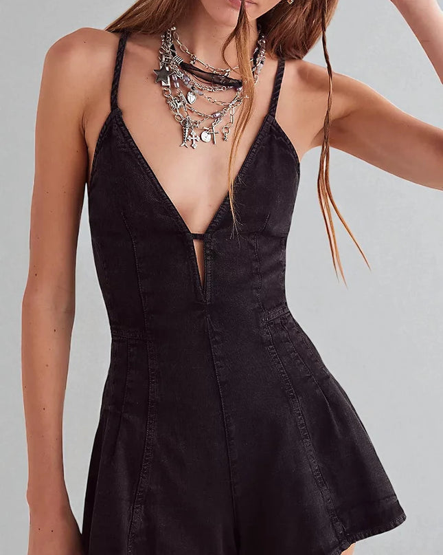 Combishort en Jean Noir