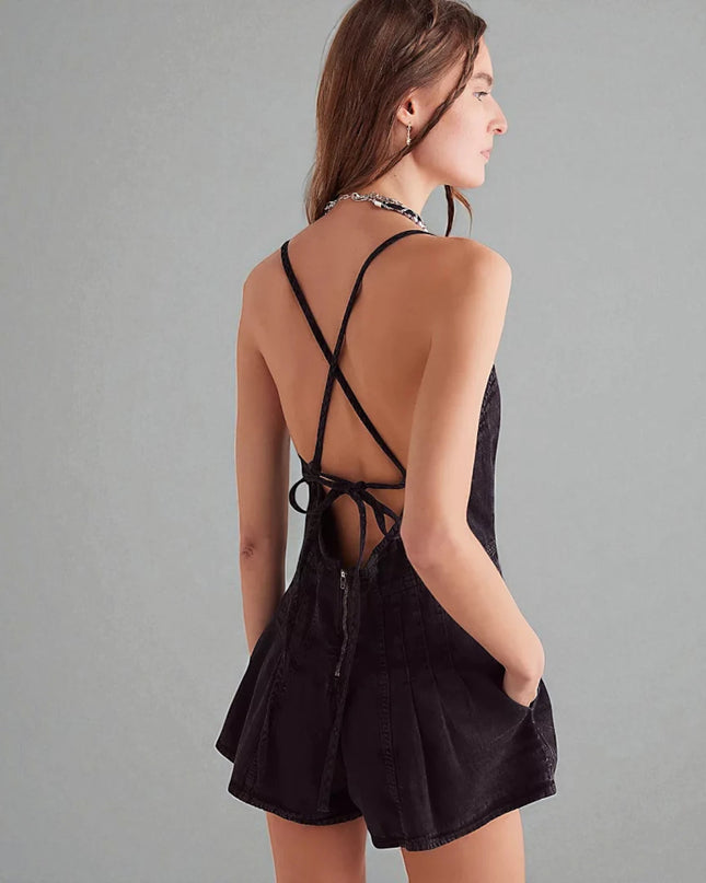 Combishort en Jean Noir