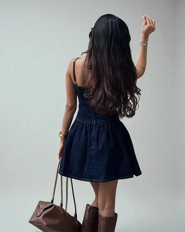 Mini robe en jean