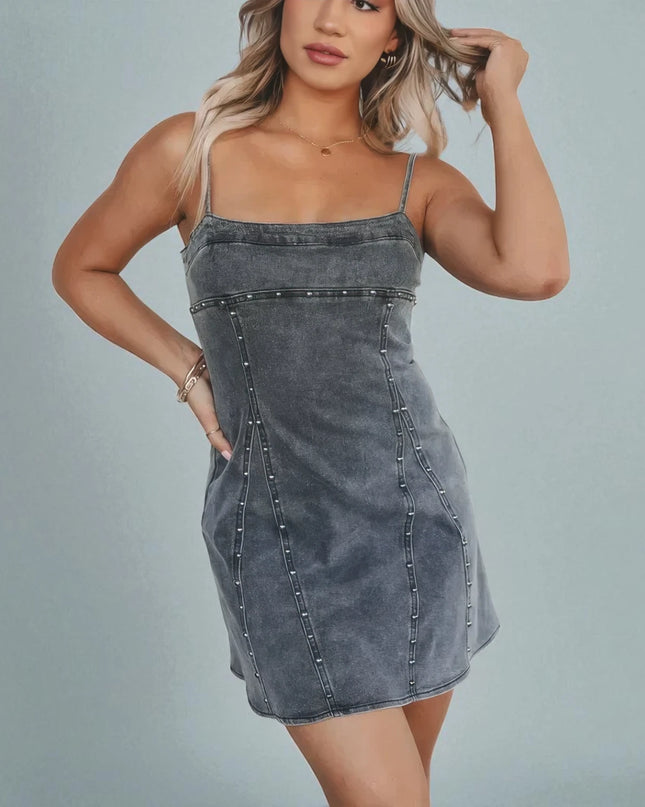 Robe en Jean à Fines Bretelles
