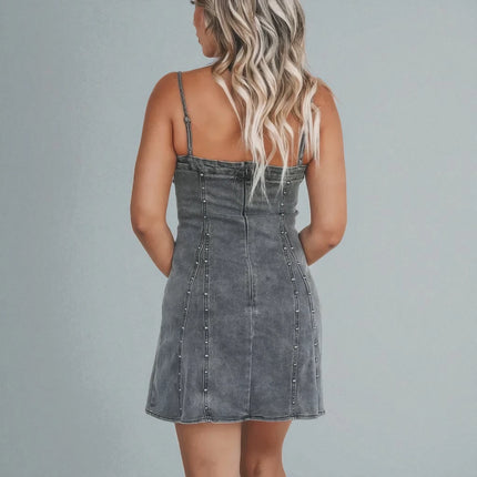 Robe en Jean à Fines Bretelles
