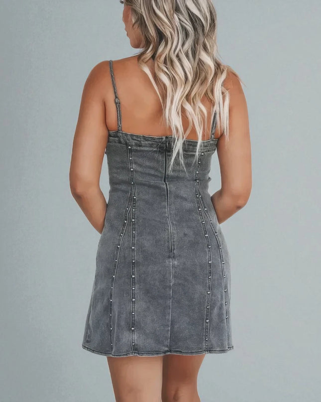 Robe en Jean à Fines Bretelles