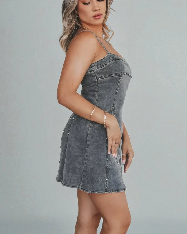 Robe en Jean à Fines Bretelles